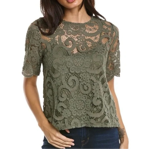 Nanette Lepore Lace Tie-Back Top - Picture 1 of 10